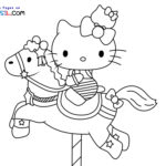 Raskrasil.com-Coloring-Pages-Hello-Kitty-Christmas-Riding-a-horse