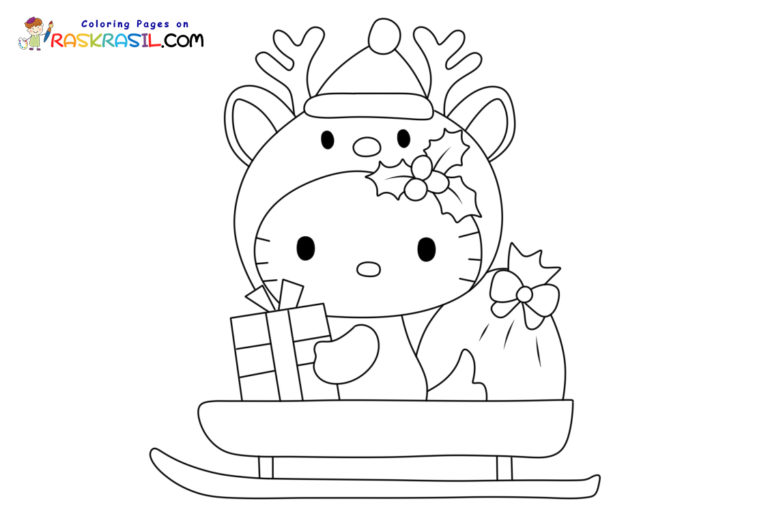 10 Hello Kitty Christmas Coloring Pages for Festive Fun