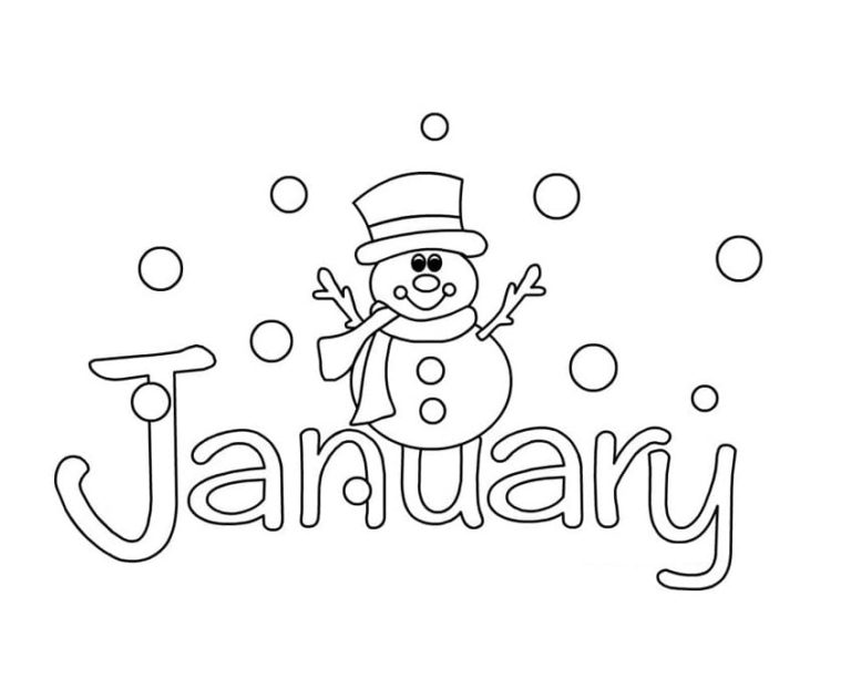 January Coloring Pages