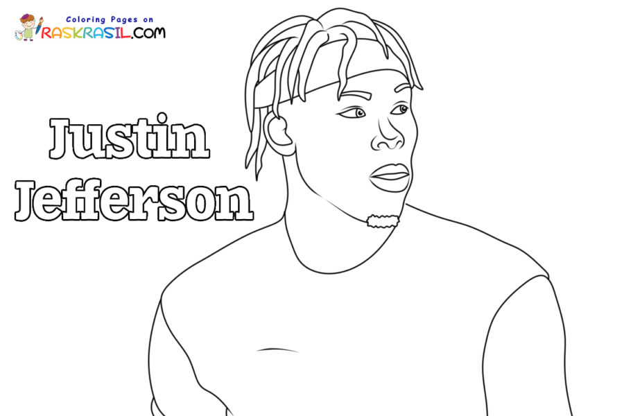Justin Jefferson Coloring Pages