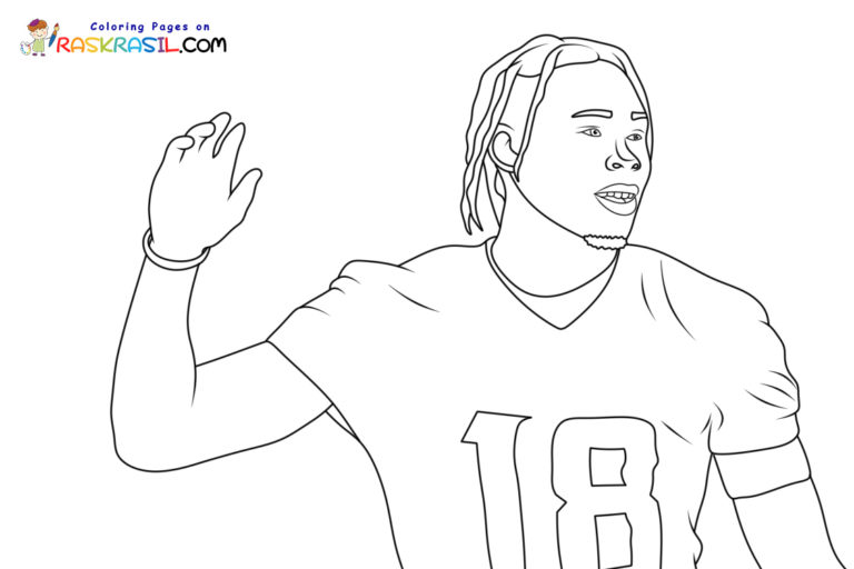 Justin Jefferson Coloring Pages