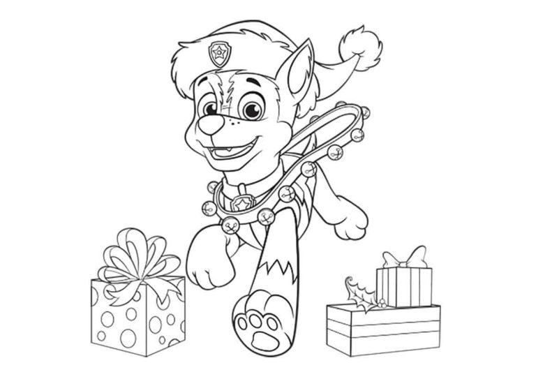 Coloriage Pat Patrouille Noel à imprimer
