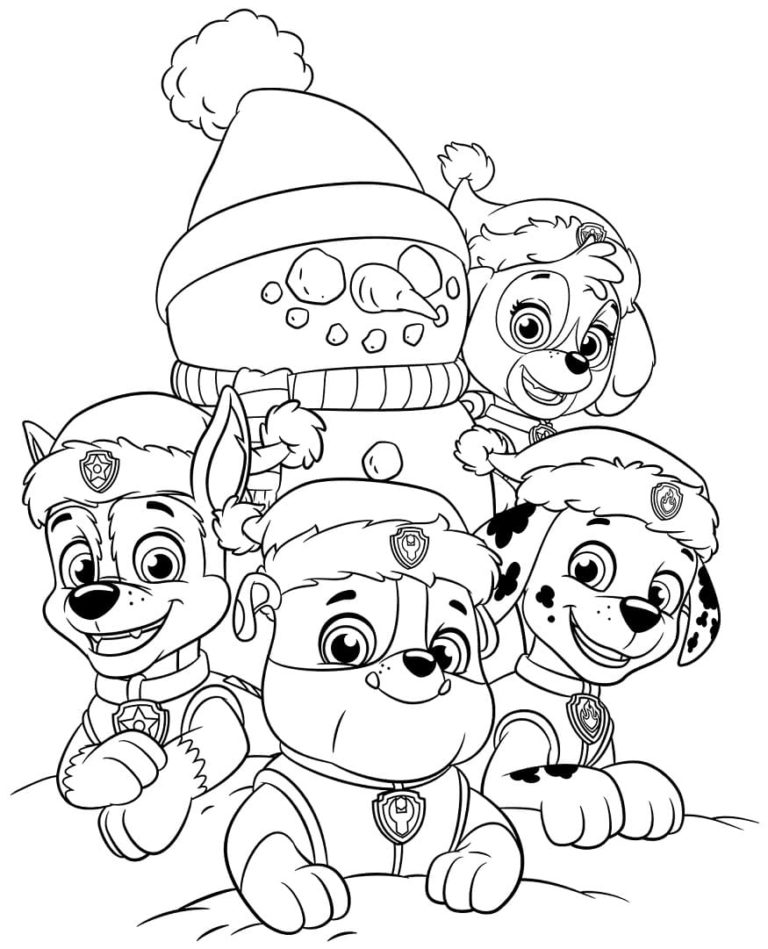 Paw Patrol Ausmalbilder Weihnachten