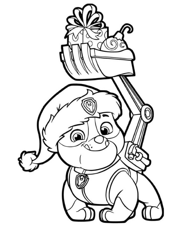 Paw Patrol Christmas Coloring Pages