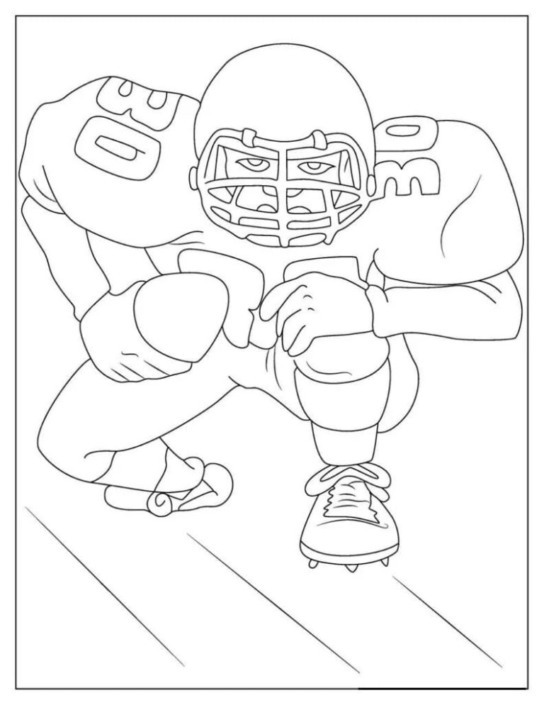 Football Player Coloring Pages