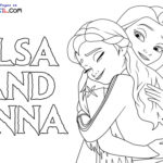 Розмальовки Ельзи та Анни для друку