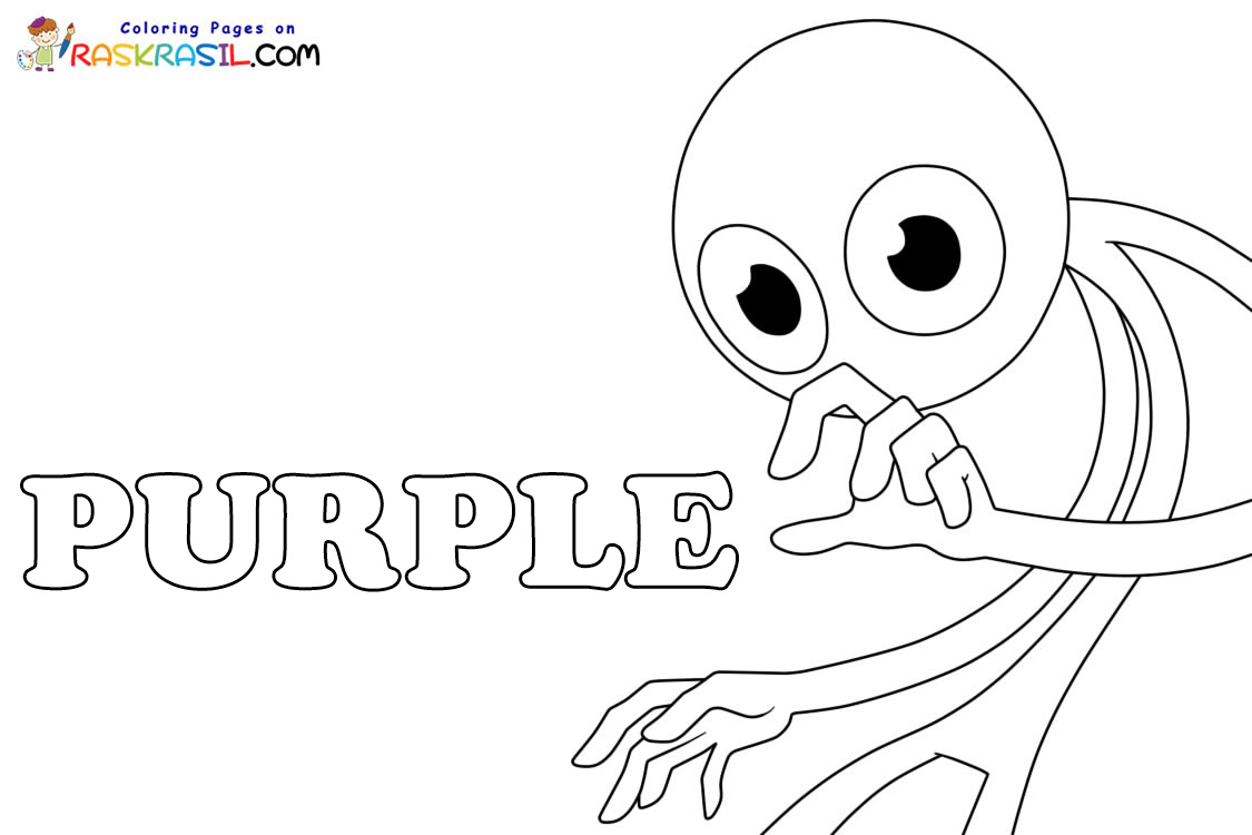 Purple Rainbow Friends Coloring Pages – NulledSt