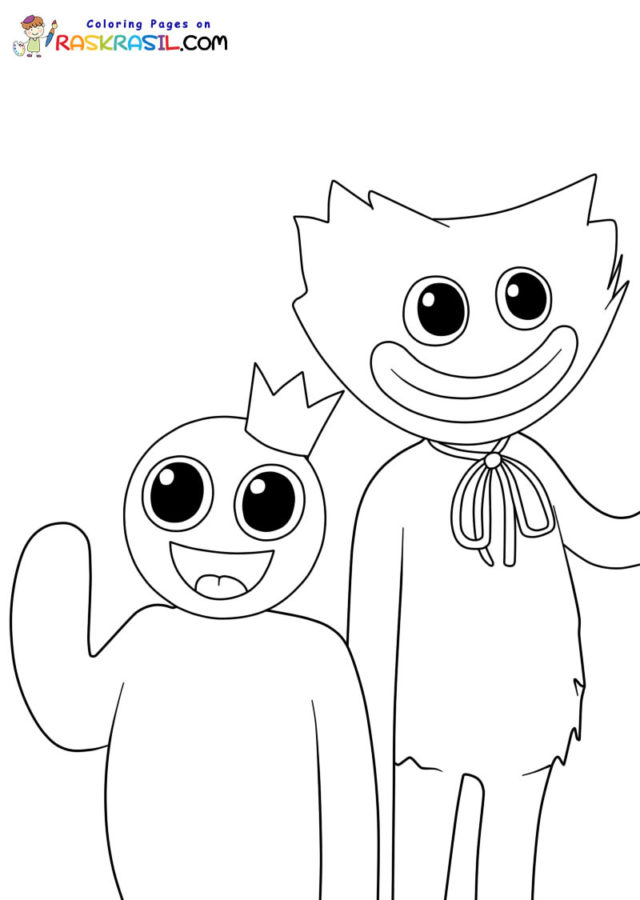 Desenho de Blue de Rainbow Friends para colorir