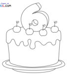 Raskrasil.com-6-Years-Old-Coloring-Pages-Cake-with-a-Candle