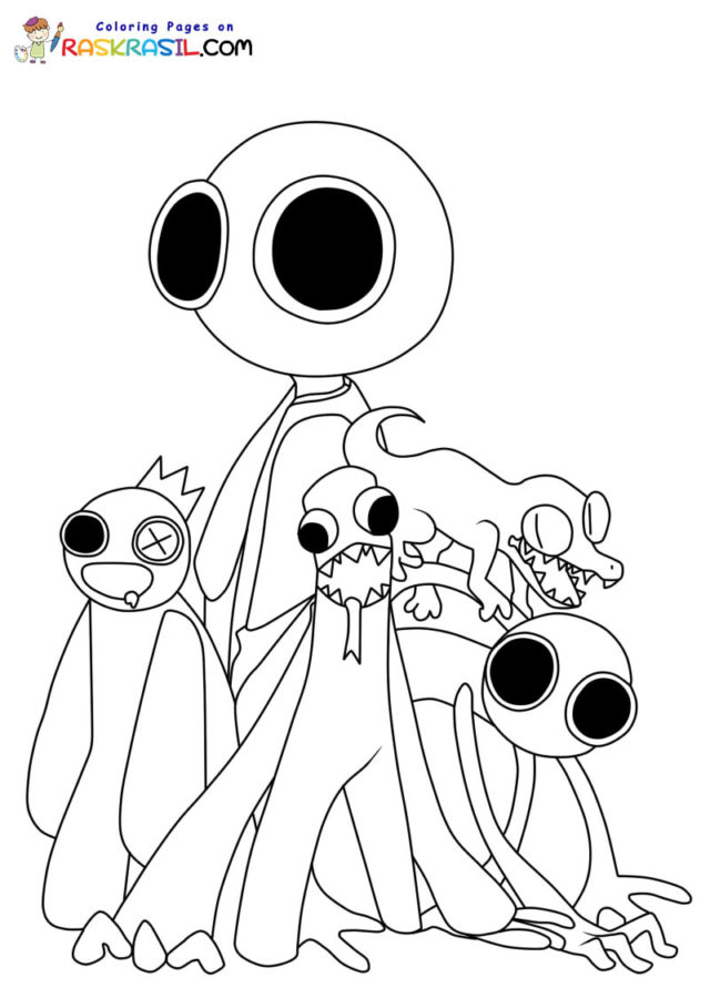 Desenhos para colorir de Chibi Yellow Rainbow Friends - Desenhos para  colorir gratuitos para impressão