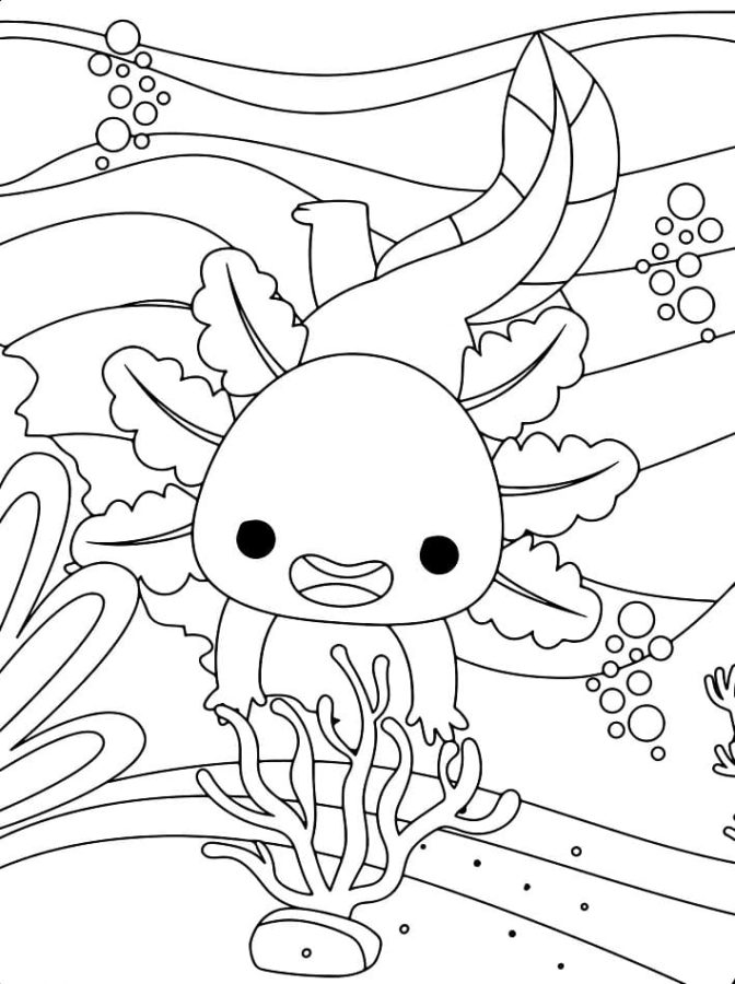 Coloriage Axolotl à imprimer