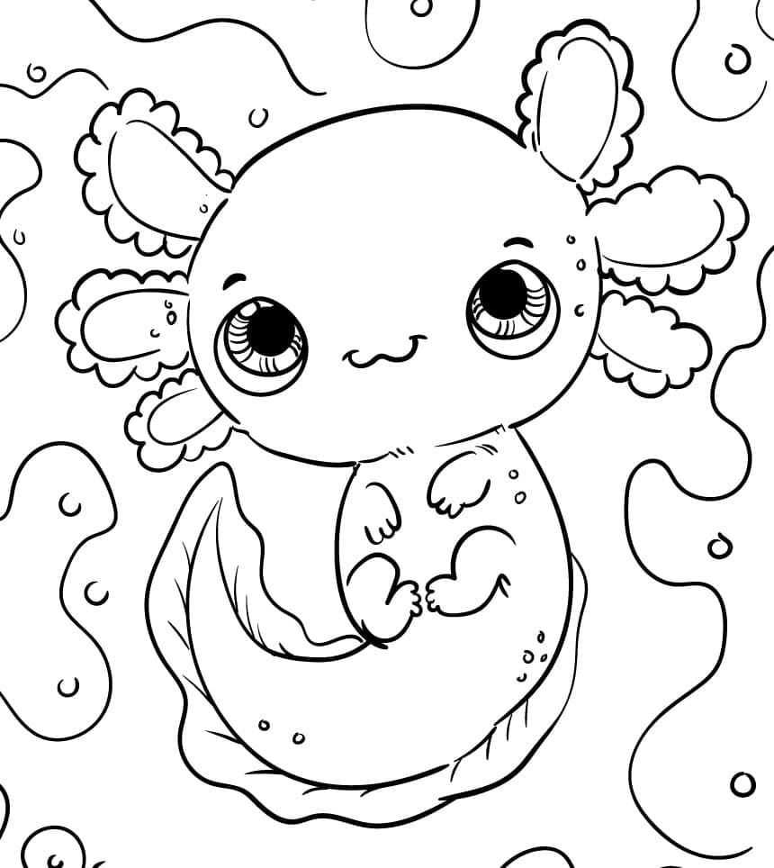 Axolotl Coloring Pages Ajolote Para Colorear Axolotl Coloring Pages Ajolote Para Colorear