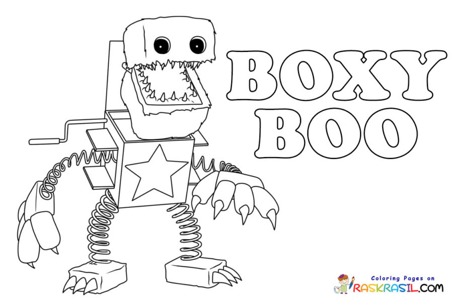 Páginas para colorir Boxy Boo Toys - Páginas para colorir Boxy Boo