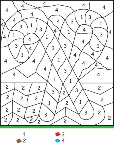 Christmas Color By Number Coloring Pages