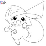 Raskrasil.com-Coloring-Pages-Christmas-Pikachu-With-a-bag-of-gifts