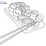 Raskrasil.com-Coloring-Pages-Food-Sushi-and-Rolls