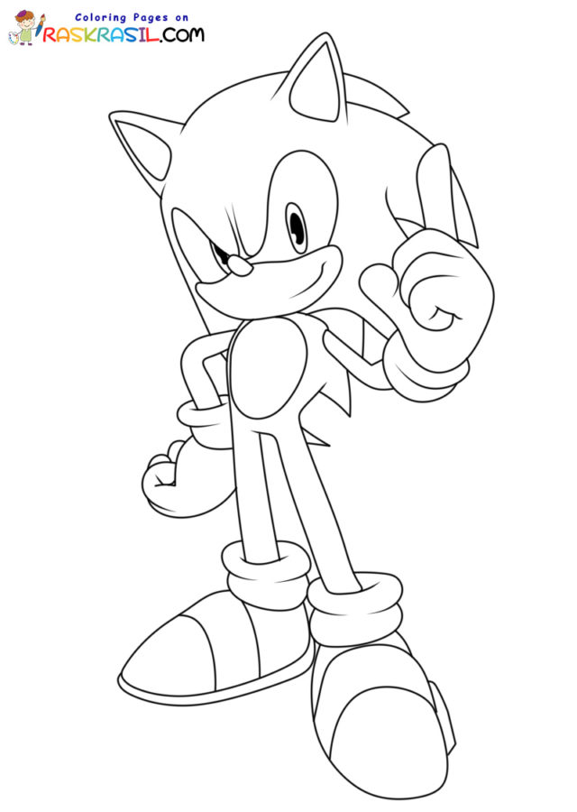 Coloriage Sonic Prime à imprimer