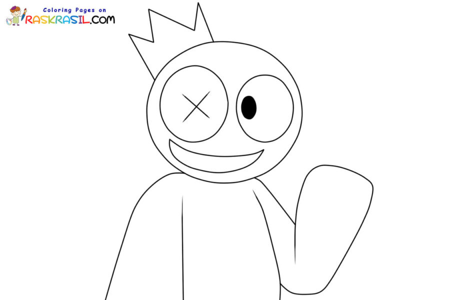 desenho para colorir do azul babão