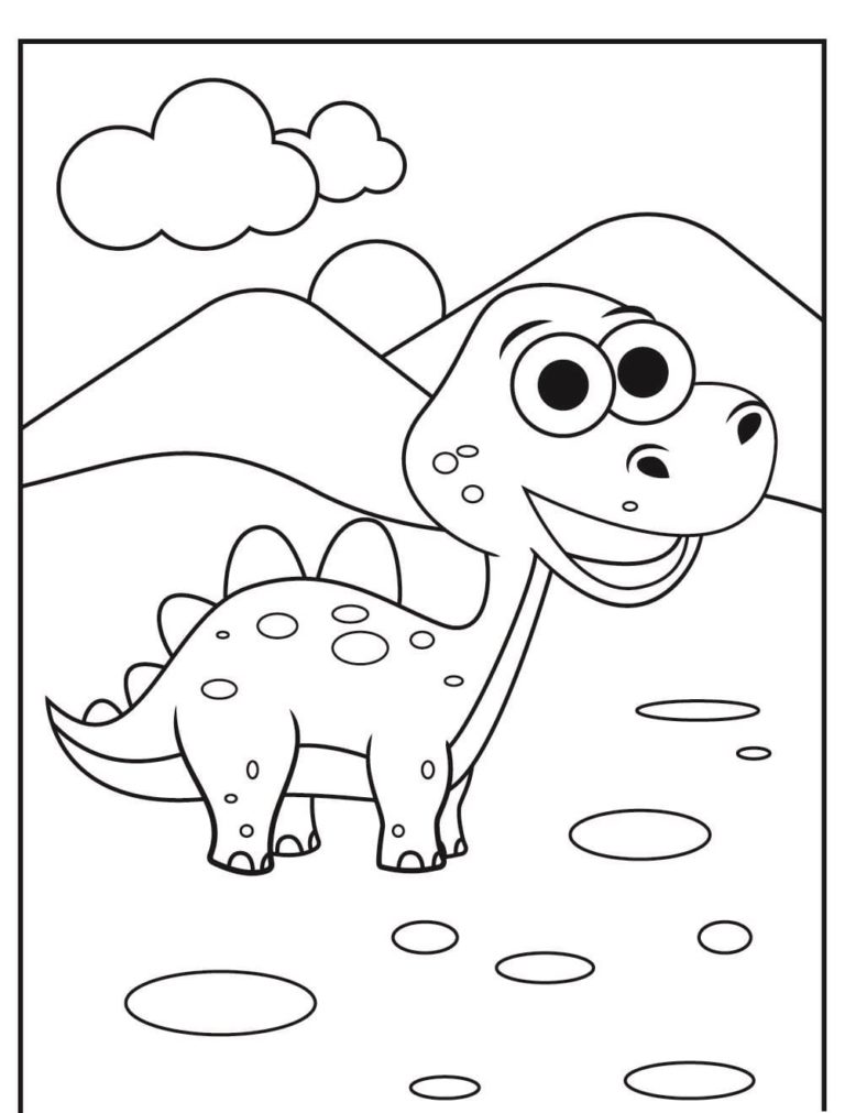 Cute Dinosaurs Coloring Pages