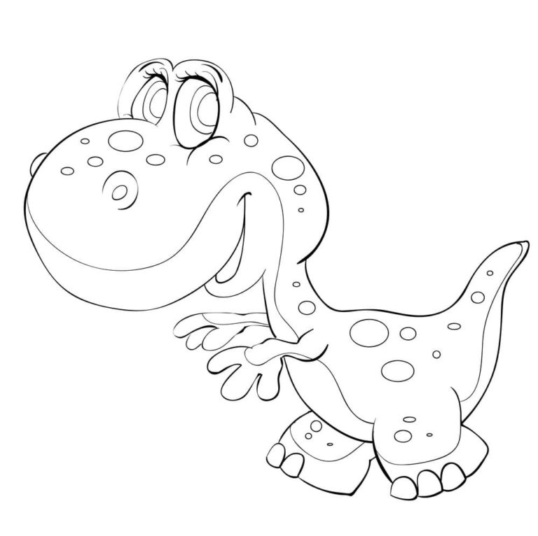Desenhos de Dinossauros Fofos para Colorir