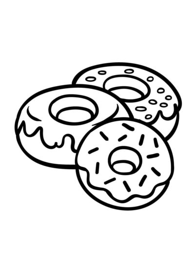 ausmalbilder donuts