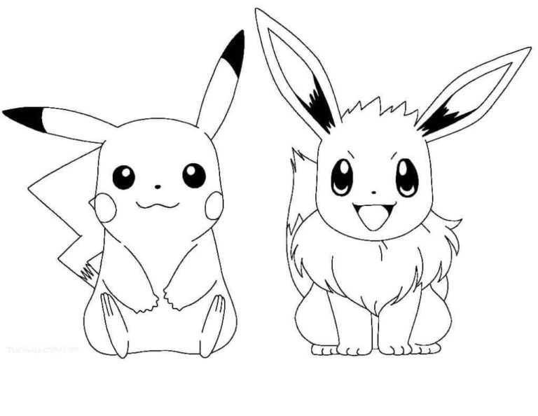 Eevee Coloring Pages
