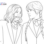 Raskrasil.com-Enid-Sinclair-and-Wednesday-Addams-Coloring-Pages