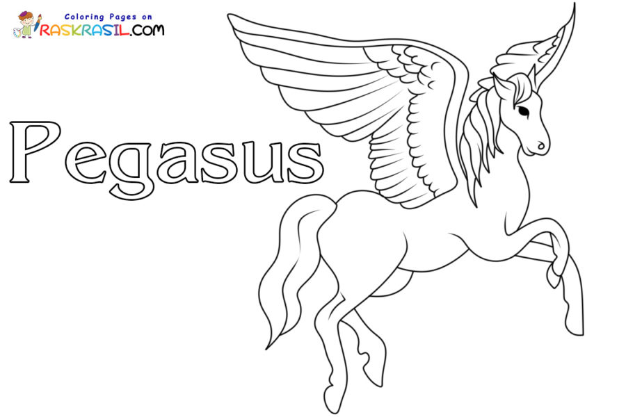 Ausmalbilder Pegasus | Kostenlos Malvorlagen zum Ausdrucken