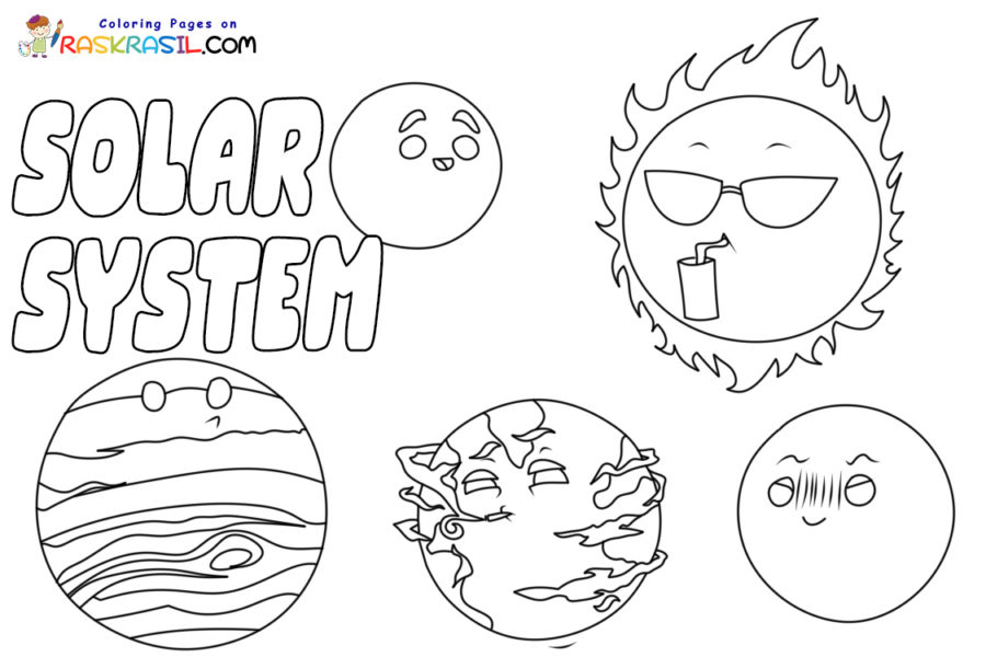 Desenho de Sistema solar para colorir  Desenhos para colorir e imprimir  gratis