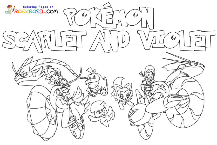 Kolorowanki Pokémon Scarlet i Violet | Malowanki do wydruku