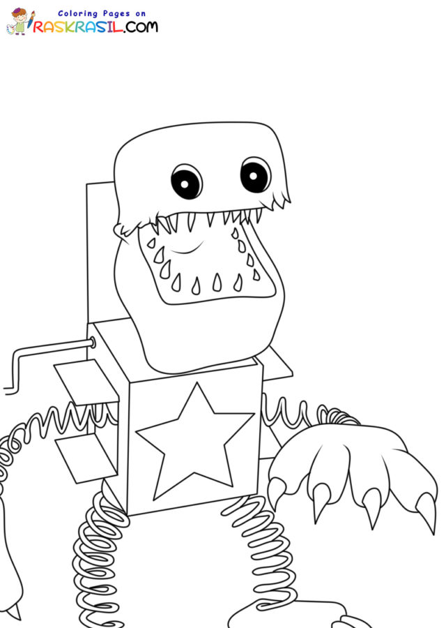 Desenhos para colorir de Boxy Boo do Project Playtime - Desenhos