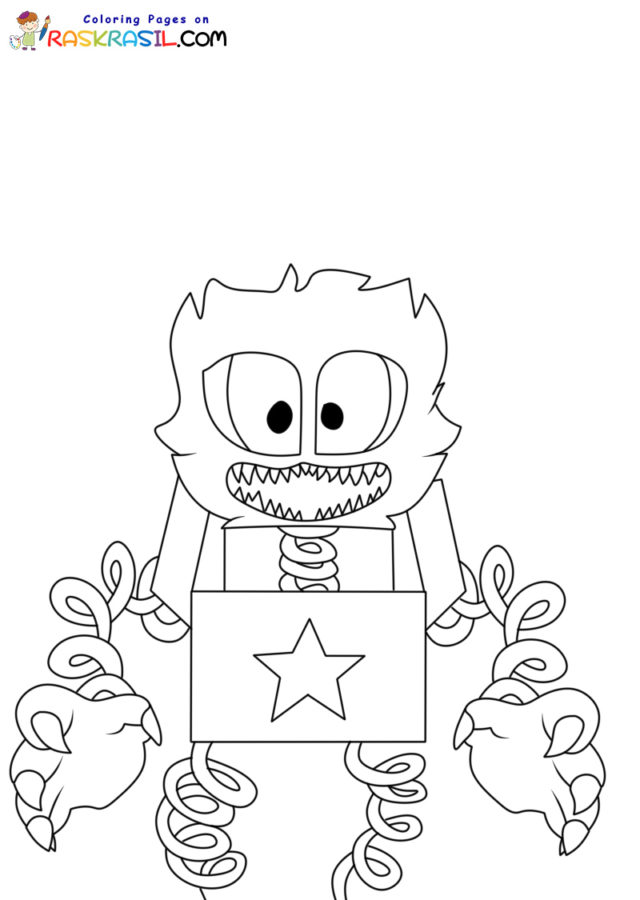 Coloring page Project Playtime : Boxy Boo & Mommy Long Legs 21