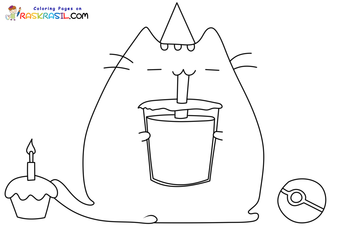 Raskrasil.com-Pusheen's-birthday-Coloring-Pages