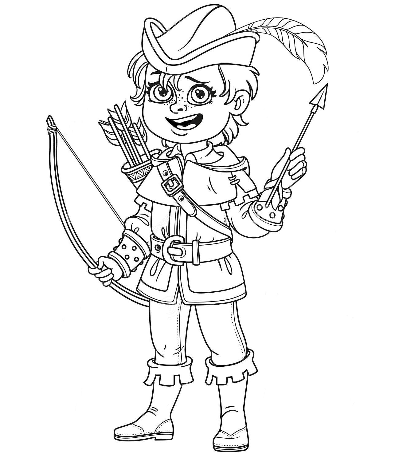 Raskrasil.com-Robin-Hood-Coloring-Pages-2