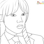 Raskrasil.com-Wednesday-Addams-Jenna-Ortega-Coloring-Pages-1