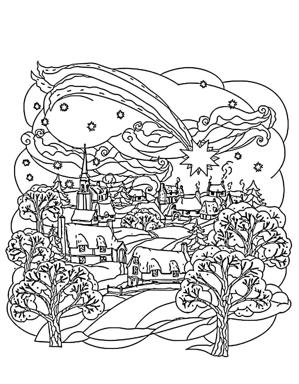Raskrasil.com-Winter-Wonderland-Coloring-Pages-1