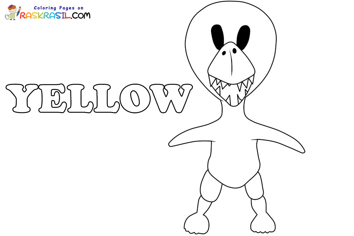 Desenhos para colorir de Chibi Yellow Rainbow Friends - Desenhos para  colorir gratuitos para impressão