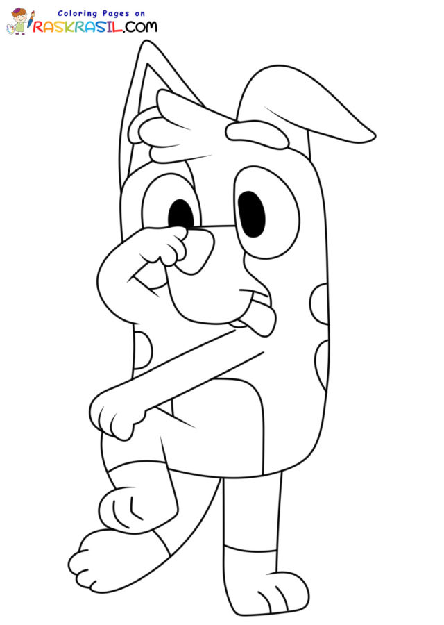 Bluey and Bingo Coloring Pages