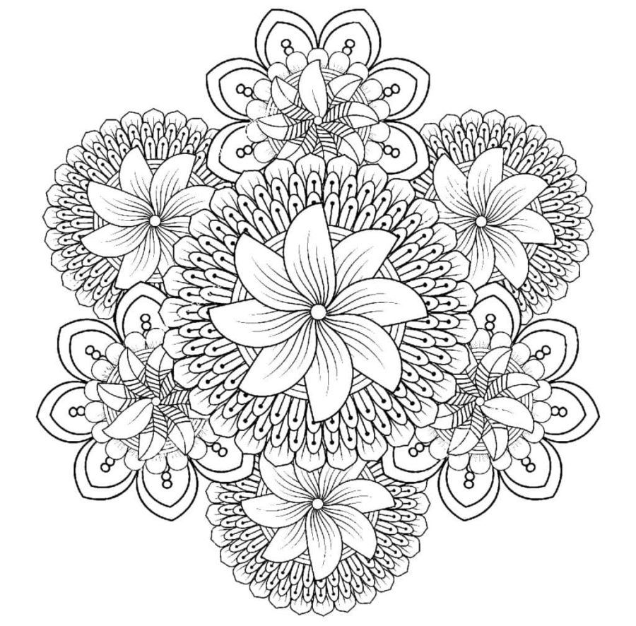 Раскраски Мандала Цветы | Распечатать бесплатно