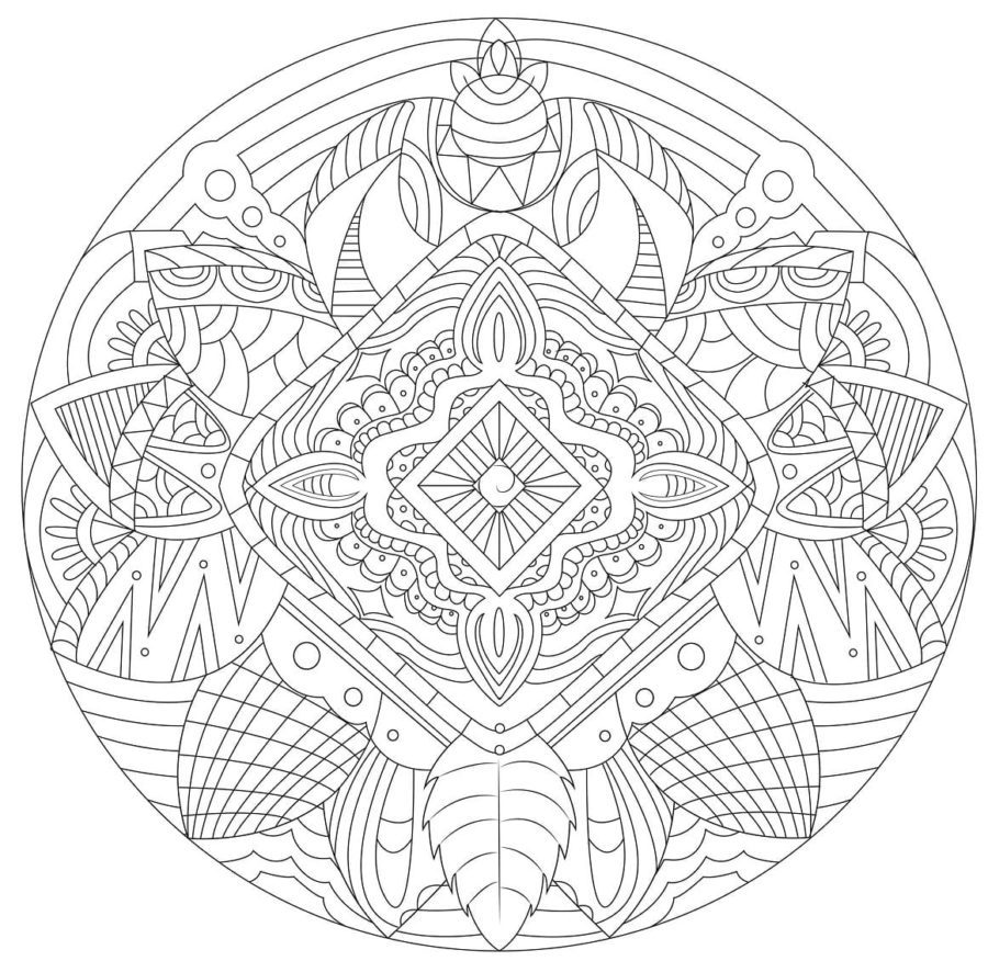 Disegni di Mandala Floreali da Colorare