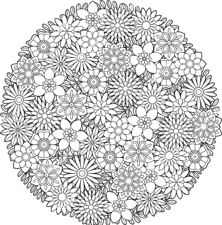 Flowers Mandala Coloring Pages Free Printables