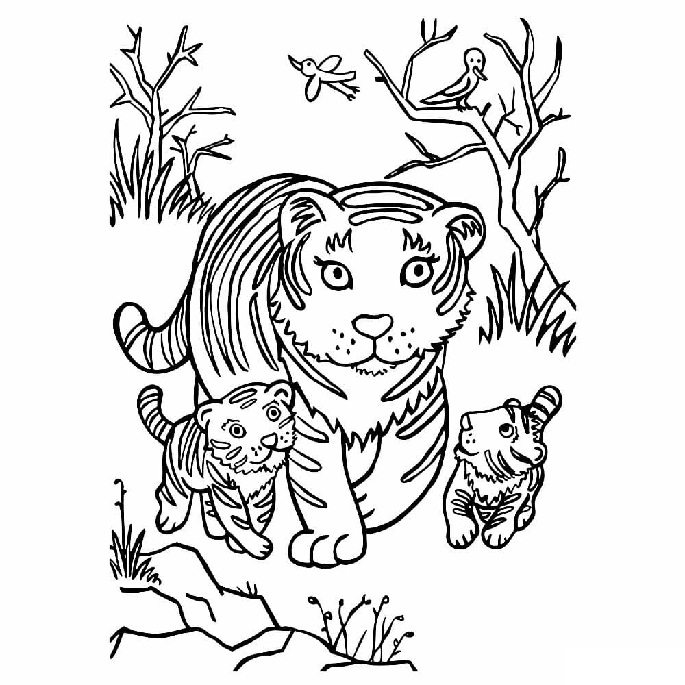 Jungle Animals Coloring Pages