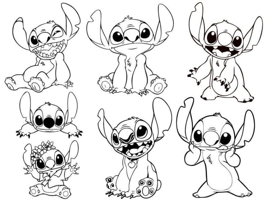 63+ Desenho Stitch Para Colorir