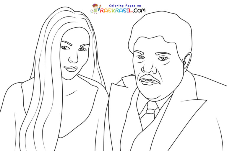 Coloriage La Famille Addams à imprimer