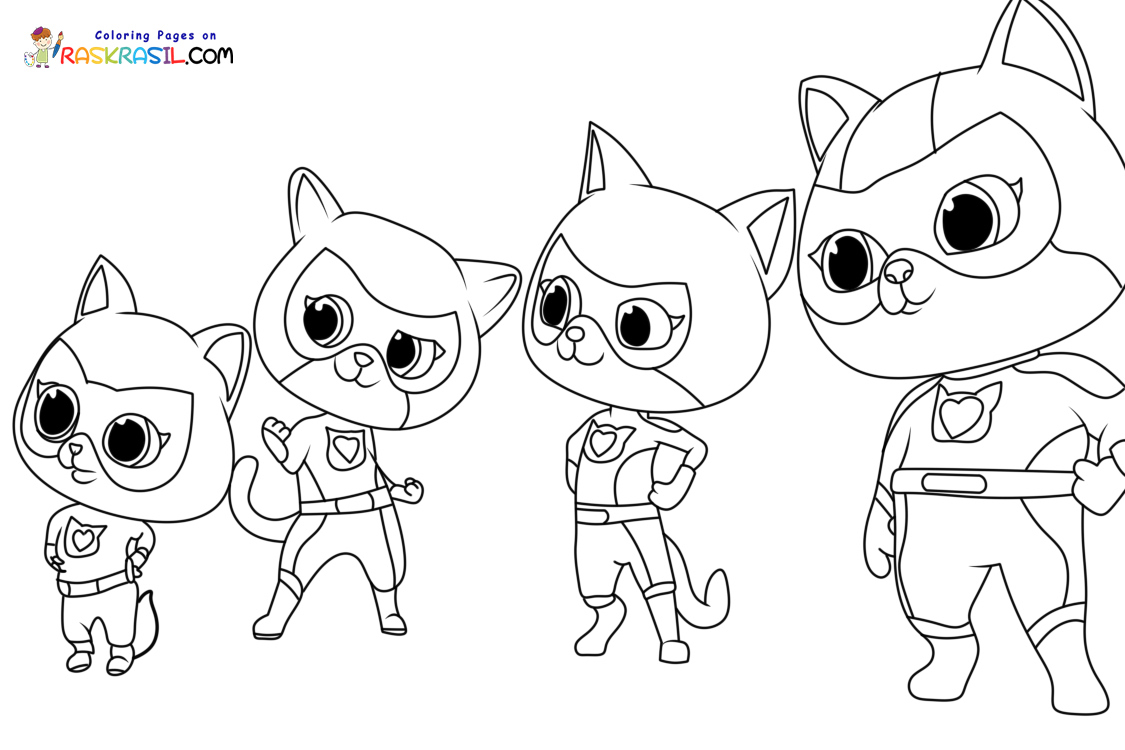 Super Kitties Coloring Pages Super Kitties Coloring Pages