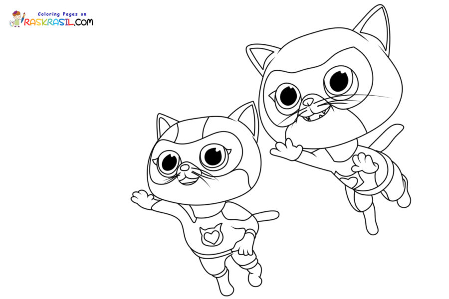SuperKitties Coloring Pages