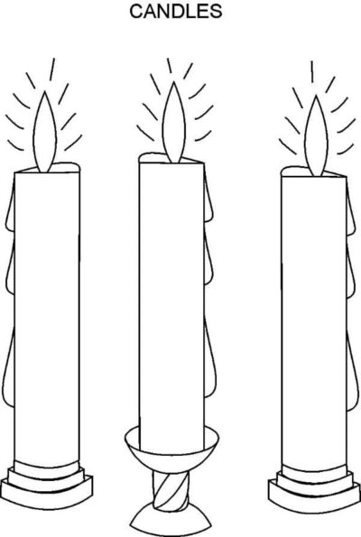 Candle Coloring Pages