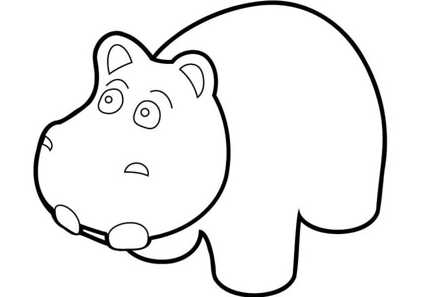Desenhos de Hipopótamo para Colorir