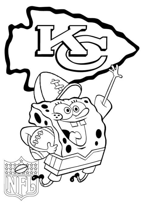 Kansas City Chiefs NFL helmet - Coloring Pages for kids