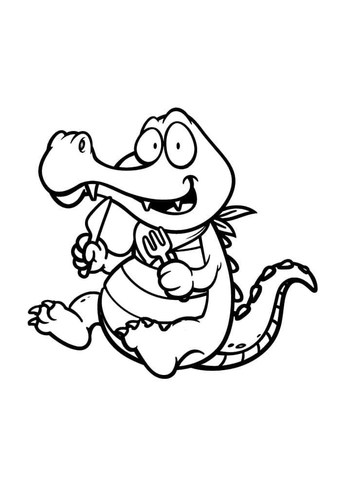  Ausmalbilder Krokodil 